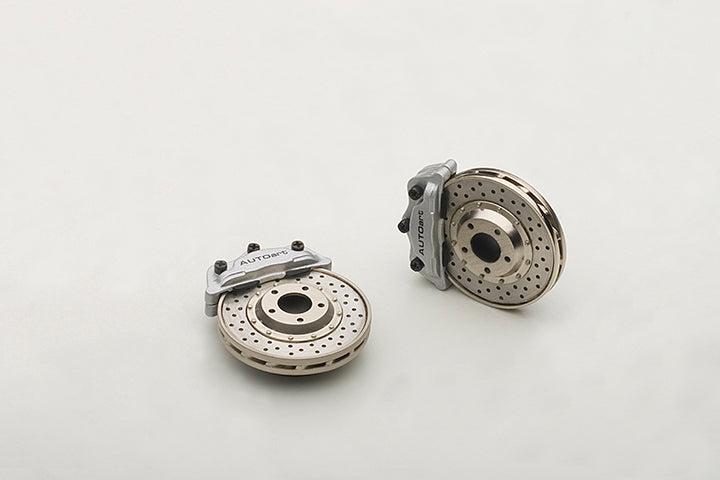 40087 RACING BRAKE DISC MAGNET (SILVER CALIPER/BLACK AUTOart LOGO) 2 PCS / PACK