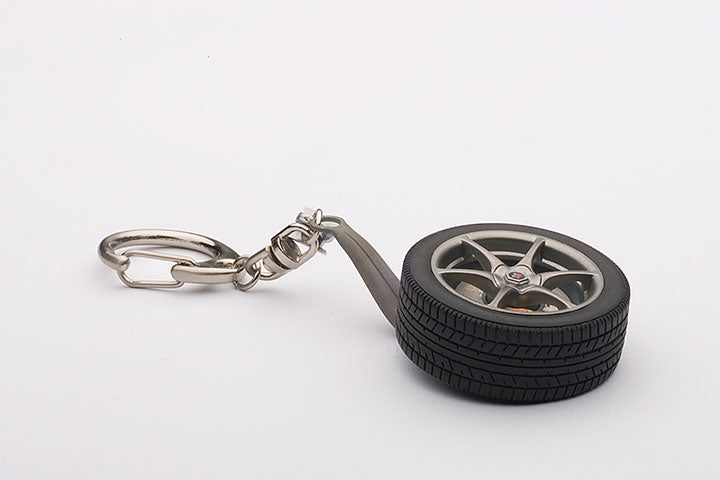 40356 NISSAN SKYLINE R34 GTR WHEEL KEYCHAIN (WITH GT-R EMBLEM HANGED)