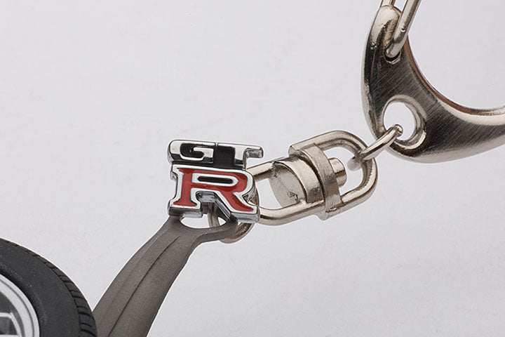41563 NISSAN SKYLINE GT-R(R33) WHEEL KEYCHAIN (WITH GT-R EMBLEM HANGED)