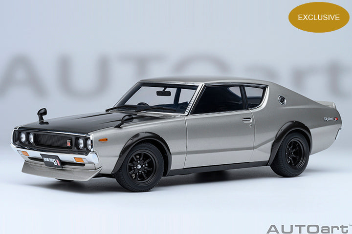 77477 *Exclusive* NISSAN SKYLINE 2000 GT-R (KPGC110) TUNED VERSION (SILVER/CARBON BONNET)