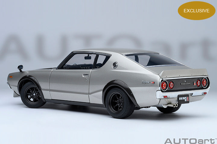 77477 *Exclusive* NISSAN SKYLINE 2000 GT-R (KPGC110) TUNED VERSION (SILVER/CARBON BONNET)