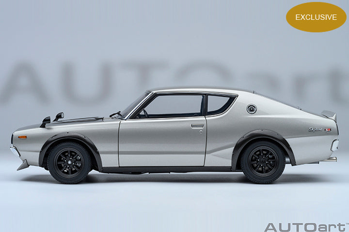 77477 *Exclusive* NISSAN SKYLINE 2000 GT-R (KPGC110) TUNED VERSION (SILVER/CARBON BONNET)