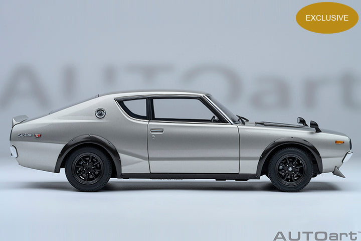 77477 *Exclusive* NISSAN SKYLINE 2000 GT-R (KPGC110) TUNED VERSION (SILVER/CARBON BONNET)