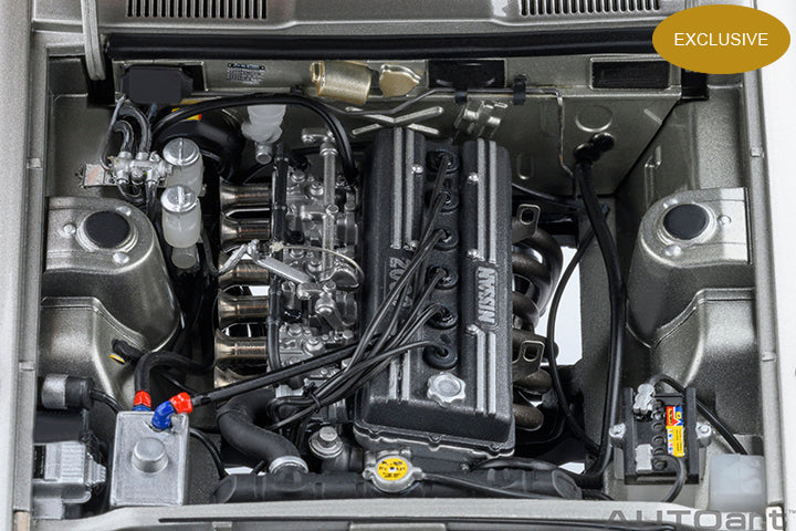 77477 *Exclusive* NISSAN SKYLINE 2000 GT-R (KPGC110) TUNED VERSION (SILVER/CARBON BONNET)
