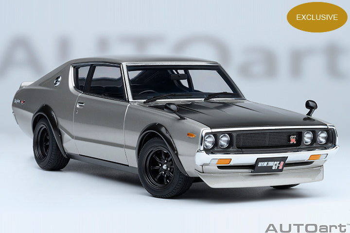 77477 *Exclusive* NISSAN SKYLINE 2000 GT-R (KPGC110) TUNED VERSION (SILVER/CARBON BONNET)