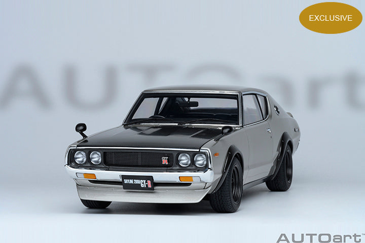 77477 *Exclusive* NISSAN SKYLINE 2000 GT-R (KPGC110) TUNED VERSION (SILVER/CARBON BONNET)