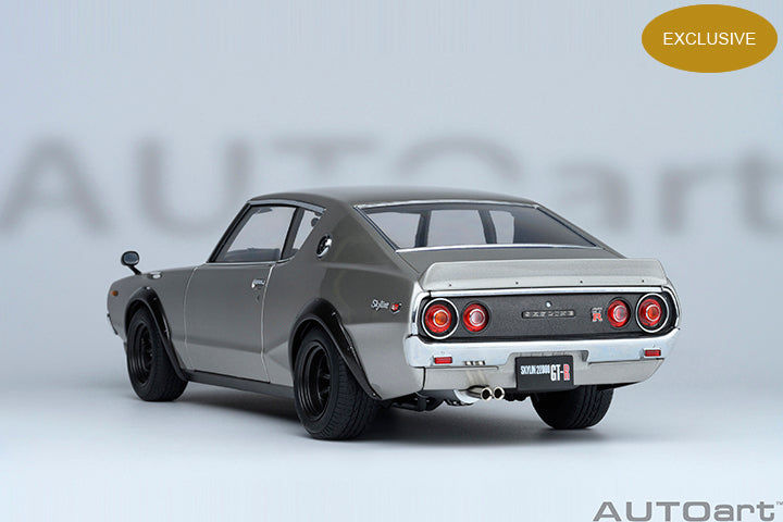 77477 *Exclusive* NISSAN SKYLINE 2000 GT-R (KPGC110) TUNED VERSION (SILVER/CARBON BONNET)