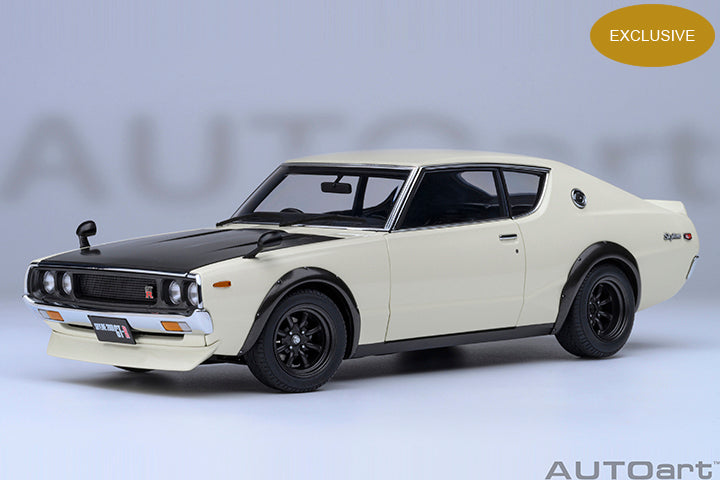 77478 *Exclusive* NISSAN SKYLINE 2000 GT-R (KPGC110) TUNED VERSION (WHITE/CARBON BONNET)