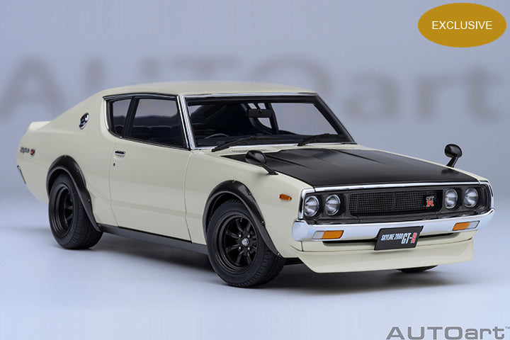 77478 *Exclusive* NISSAN SKYLINE 2000 GT-R (KPGC110) TUNED VERSION (WHITE/CARBON BONNET)