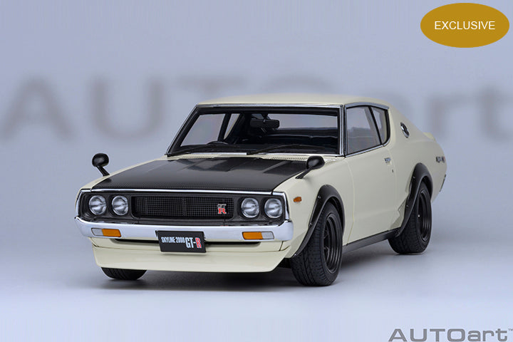 77478 *Exclusive* NISSAN SKYLINE 2000 GT-R (KPGC110) TUNED VERSION (WHITE/CARBON BONNET)