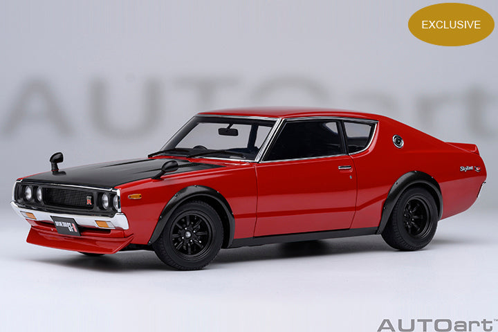 77479 *Exclusive* NISSAN SKYLINE 2000 GT-R (KPGC110) TUNED VERSION (RED/CARBON BONNET)