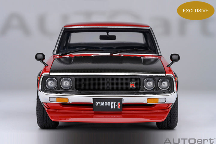 77479 *Exclusive* NISSAN SKYLINE 2000 GT-R (KPGC110) TUNED VERSION (RED/CARBON BONNET)