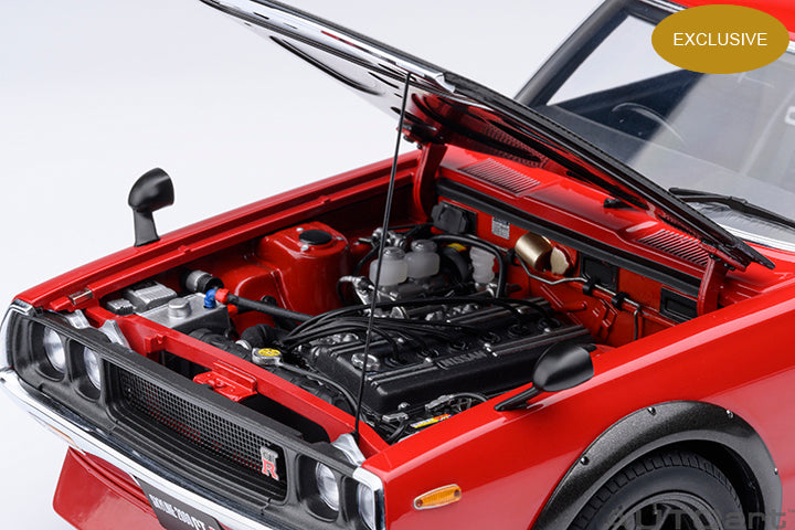 77479 *Exclusive* NISSAN SKYLINE 2000 GT-R (KPGC110) TUNED VERSION (RED/CARBON BONNET)