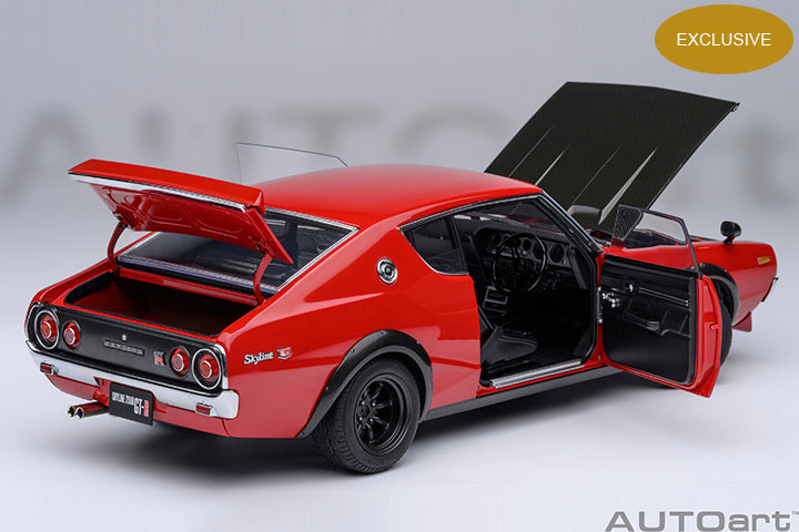 77479 *Exclusive* NISSAN SKYLINE 2000 GT-R (KPGC110) TUNED VERSION (RED/CARBON BONNET)