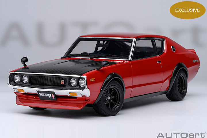 77479 *Exclusive* NISSAN SKYLINE 2000 GT-R (KPGC110) TUNED VERSION (RED/CARBON BONNET)