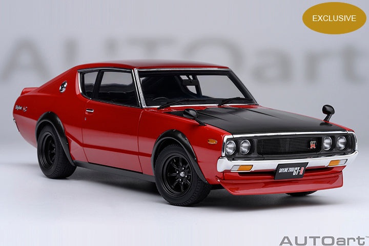 77479 *Exclusive* NISSAN SKYLINE 2000 GT-R (KPGC110) TUNED VERSION (RED/CARBON BONNET)