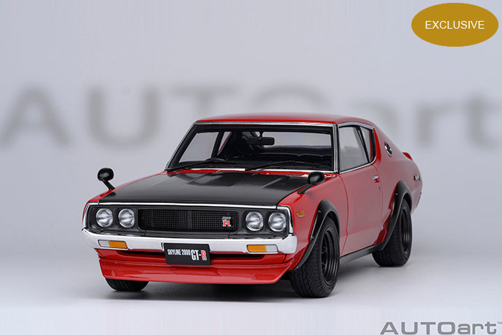 77479 *Exclusive* NISSAN SKYLINE 2000 GT-R (KPGC110) TUNED VERSION (RED/CARBON BONNET)