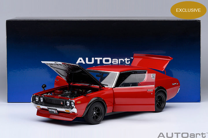 77479 *Exclusive* NISSAN SKYLINE 2000 GT-R (KPGC110) TUNED VERSION (RED/CARBON BONNET)