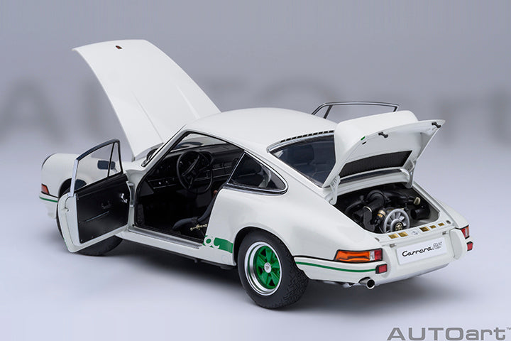 78031 PORSCHE 911 CARRERA 2.7 RS (GRAND PRIX WHITE/GREEN STRIPES)