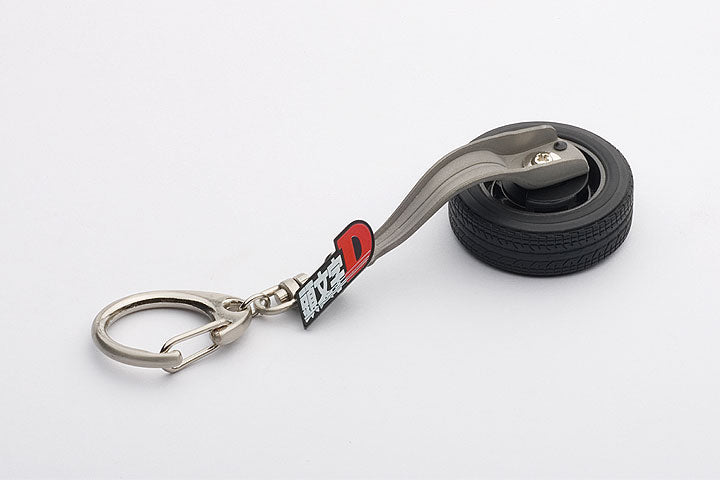 41587 8-SPOKES WHEEL KEYCHAIN (BLACK) - AE86 NEW ANIMATION FILM INITIAL D LEGEND 1