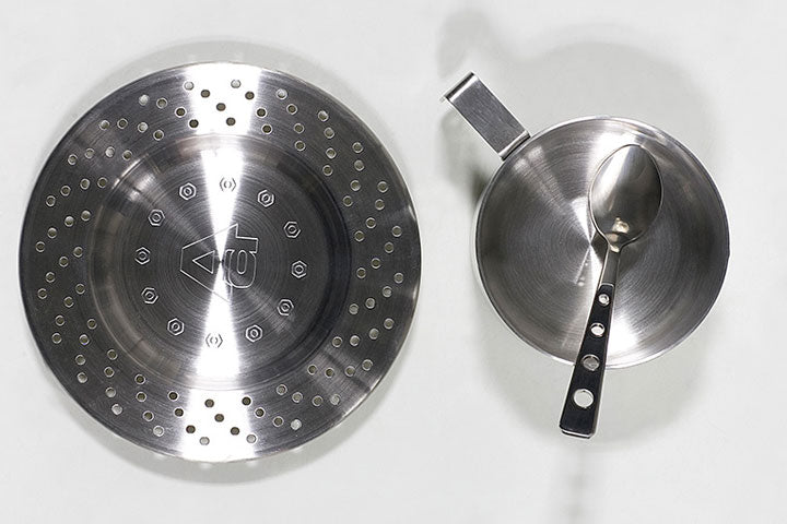 44031 Brake rotor plate & coffee cup set with spoon