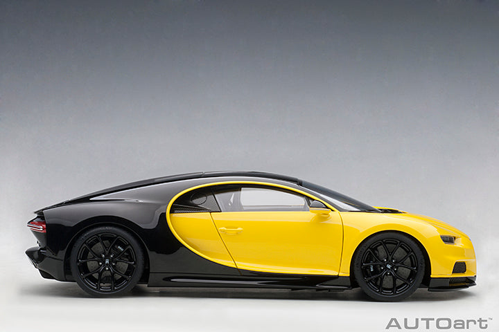 70994 BUGATTI CHIRON 2017 (JAUNE MOLSHEIM YELLOW/NOCTURNE BLACK)