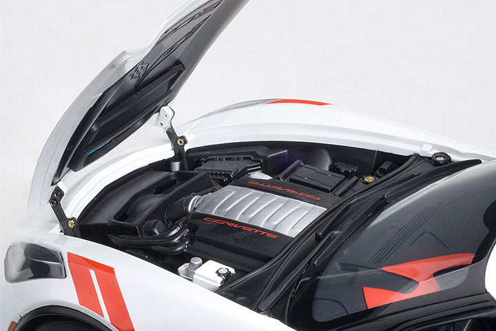 71271 CHEVROLET CORVETTE GRAND SPORT (ARCTIC WHITE/BLUE STRIPES/RED FENDER HASH MARKS)