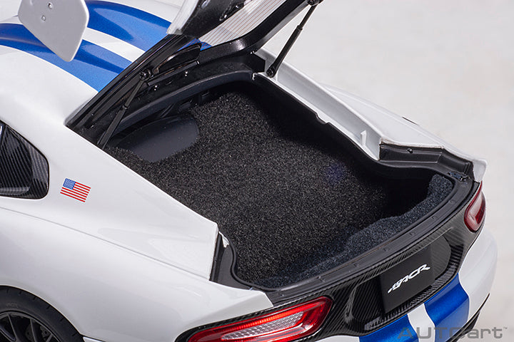 71731 DODGE VIPER GTS-R COMMEMORATIVE EDITION ACR 2017 (PEARL WHITE W/ BLUE STRIPES)