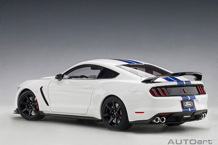 72931 FORD SHELBY GT-350R (OXFORD WHITE W/ LIGHTNING BLUE STRIPES)