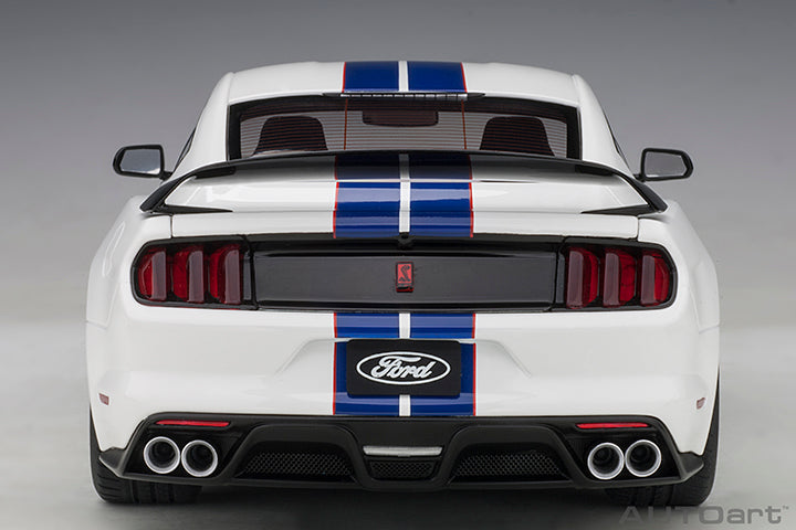 72931 FORD SHELBY GT-350R (OXFORD WHITE W/ LIGHTNING BLUE STRIPES)