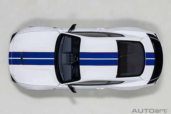 72931 FORD SHELBY GT-350R (OXFORD WHITE W/ LIGHTNING BLUE STRIPES)