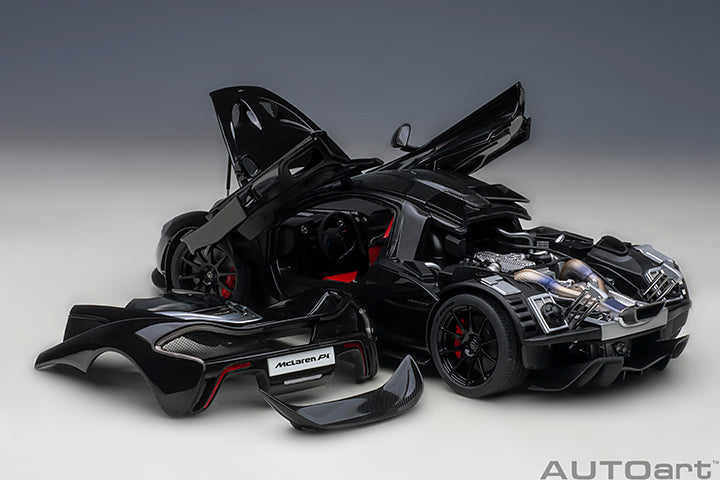 76065 McLAREN P1 (FIRE BLACK W/ RED/BLACK INTERIOR)
