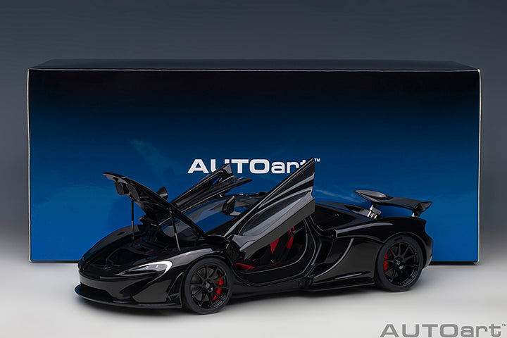 76065 McLAREN P1 (FIRE BLACK W/ RED/BLACK INTERIOR)