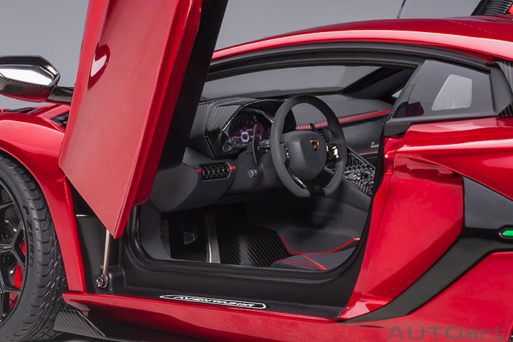 79177 LAMBORGHINI AVENTADOR SVJ (ROSSO EFESTO/METALLIC RED)