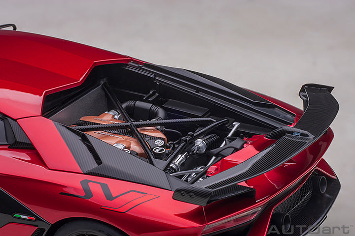 79177 LAMBORGHINI AVENTADOR SVJ (ROSSO EFESTO/METALLIC RED)