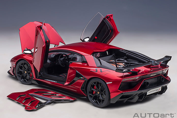 79177 LAMBORGHINI AVENTADOR SVJ (ROSSO EFESTO/METALLIC RED)