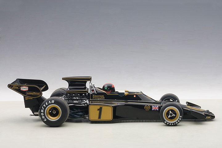 87328 LOTUS 72E 1973 EMERSON FITTIPALDI #1 (WITH DRIVER FIGURINE IN COCKPIT)