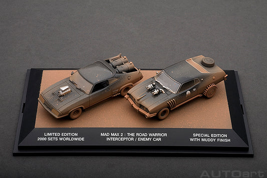 52749 MAD MAX 2 : THE ROAD WARRIOR - INTERCEPTOR/ENEMY CAR (WITH MUDDY FINISH) (TWIN MODELS SET) (LIMITED EDITION OF 2,000 SETS WORLDWIDE)