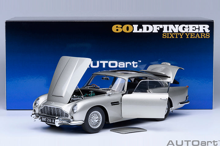 70296 ASTON MARTIN DB5 "007 GOLDFINGER" (W/ WEAPONS)(BIRCH SILVER)