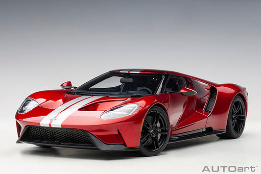 72943  FORD GT 2017 (LIQUID RED/SILVER STRIPES)