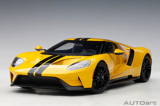 72944  FORD GT 2017 (TRIPLE YELLOW/BLACK STRIPES)