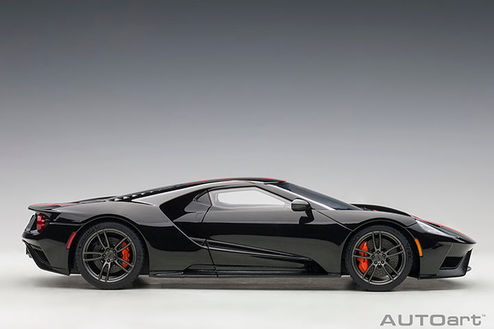 72945  FORD GT 2017 (SHADOW BLACK/ORANGE STRIPES)