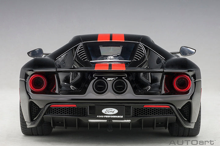 72945  FORD GT 2017 (SHADOW BLACK/ORANGE STRIPES)