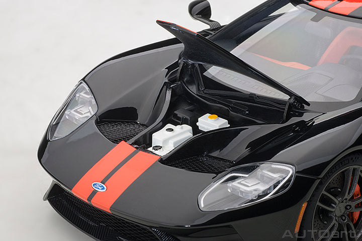 72945  FORD GT 2017 (SHADOW BLACK/ORANGE STRIPES)