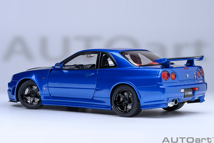 77460 NISMO R34 GT-R Z-tune (BAYSIDE BLUE W/ CARBON BONNET)