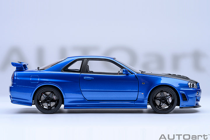 77460 NISMO R34 GT-R Z-tune (BAYSIDE BLUE W/ CARBON BONNET)