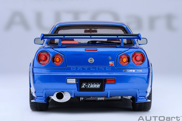 77460 NISMO R34 GT-R Z-tune (BAYSIDE BLUE W/ CARBON BONNET)