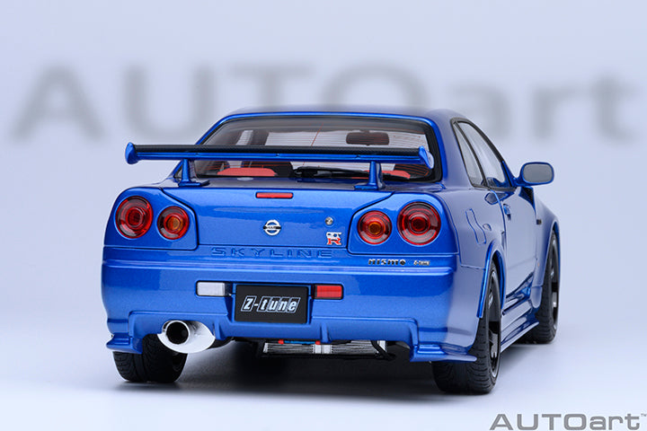 77460 NISMO R34 GT-R Z-tune (BAYSIDE BLUE W/ CARBON BONNET)