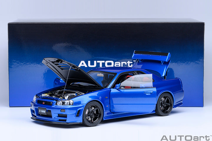 77460 NISMO R34 GT-R Z-tune (BAYSIDE BLUE W/ CARBON BONNET)