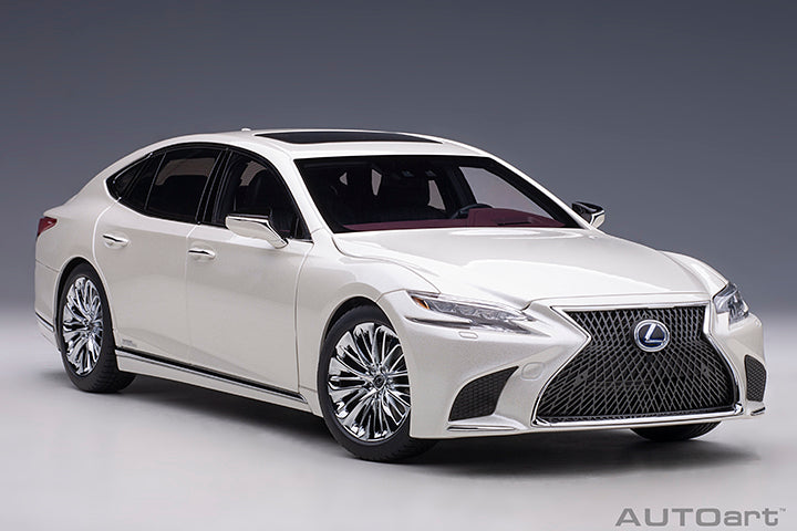 78866  LEXUS LS 500h (SONIC WHITE METALLIC/CRIMSON & BLACK INTERIOR)